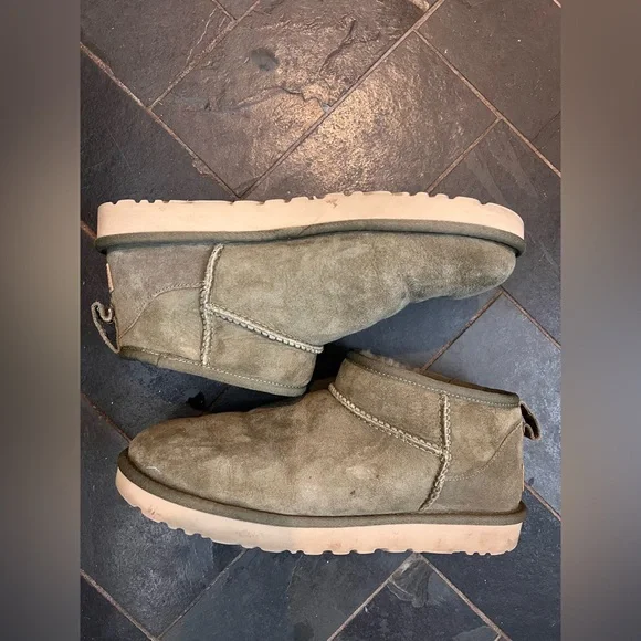 Ugg women’s classic ultra mini boot in green size 10 - Picture 6 of 9